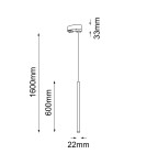 Shilo Spot Kosame T - Złoty - Szynoprzewód 3F 230V (600 mm) 6067 Shilo Spot Kosame T - Złoty - Szynoprzewód 3F 230V (600 mm) 6067