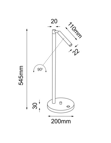 Shilo Lampa stołowa Kosame G - Złota (545 mm) 2037 - product 2