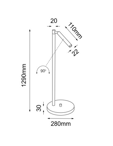 Shilo Lampa podłogowa Kosame F - Złota (1290 mm) 2038 - produkt 2