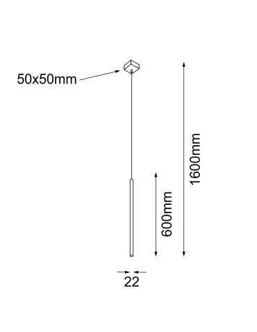 Shilo Lampa wisząca Kosame - Czarna (600 mm) 7844 - produkt 2