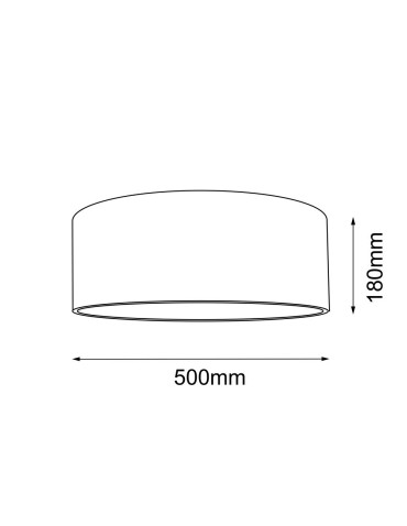 Shilo Plafon Lamego 50 - Szary (180 mm) 1086 - produkt 2