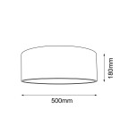 Lampy sufitowe okrągłe - Shilo Plafon Lamego 50 - Beżowy (180 mm) 1087 - product 2