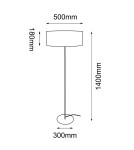 Shilo Lampa podłogowa Lamego F Szeroka - Szara (1400 mm) 2018 Shilo Lampa podłogowa Lamego F Szeroka - Szara (1400 mm) 2018