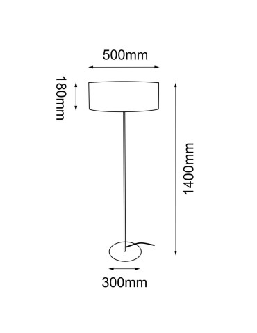 Shilo Lampa podłogowa Lamego F Szeroka - Beżowa (1400 mm) 2019 - produkt 2