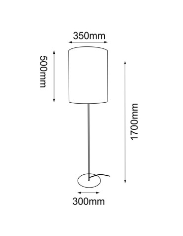Shilo Lampa podłogowa Lamego F Wąska - Czarna (1700 mm) 2021 - produkt 2