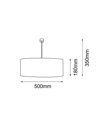 Shilo Lampa wisząca Lamego O Z - Szara (500 mm) 5186 - produkt 2