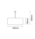 Shilo Lampa wisząca Lamego O Z - Beżowa (500 mm) 5187 Shilo Lampa wisząca Lamego O Z - Beżowa (500 mm) 5187