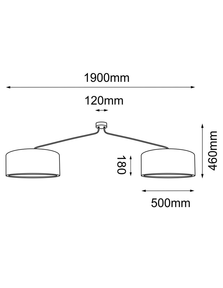 Lampy wiszące - Shilo Lampa wisząca Lamego 2 Z - Biała (1900 mm) 5195 - product kolory-swiatla.pl 2