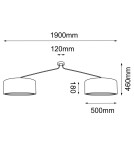 Lampy wiszące - Shilo Lampa wisząca Lamego 2 Z - Jutowa (1900 mm) 5198 - product 2