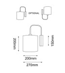 Shilo Kinkiet Lamego K - Czarny (320 mm) 4043 Shilo Kinkiet Lamego K - Czarny (320 mm) 4043