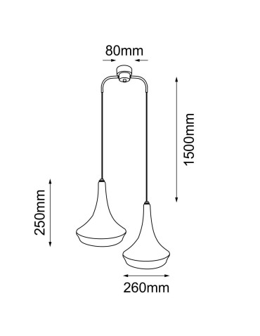 Shilo Lampa wisząca Mahaka 2 - Biała (500 mm) 5176 - produkt 2
