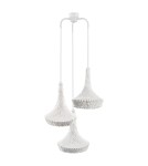 Shilo Lampa wisząca Mahaka 3 - Biała (500 mm) 5177 Shilo Lampa wisząca Mahaka 3 - Biała (500 mm) 5177