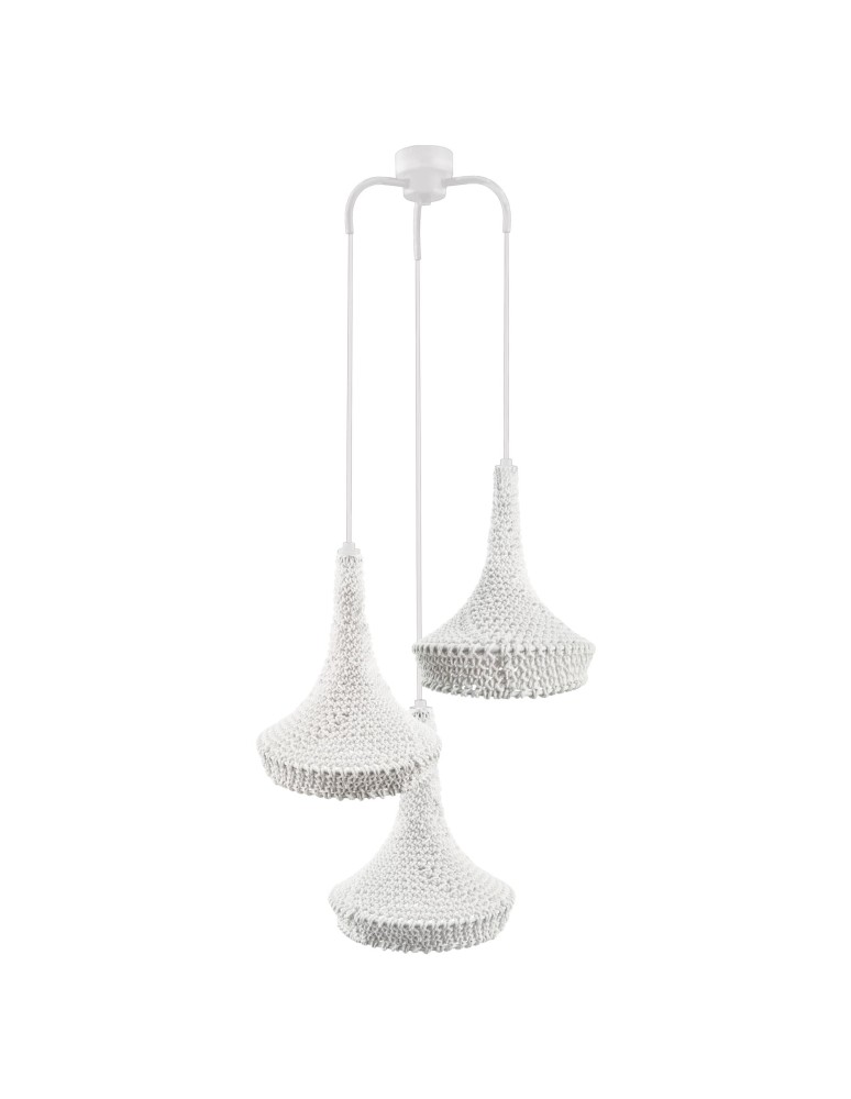 Shilo Lampa wisząca Mahaka 3 - Biała (500 mm) 5177 Shilo Lampa wisząca Mahaka 3 - Biała (500 mm) 5177