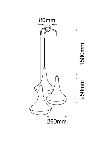 Shilo Lampa wisząca Mahaka 3 - Biała (500 mm) 5177 - produkt 2