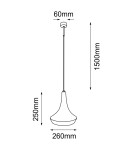 Shilo Lampa wisząca Mahaka 1 - Beżowa (260 mm) 5178 Shilo Lampa wisząca Mahaka 1 - Beżowa (260 mm) 5178
