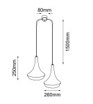 Shilo Lampa wisząca Mahaka 2 - Beżowa (500 mm) 5179 Shilo Lampa wisząca Mahaka 2 - Beżowa (500 mm) 5179