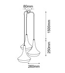 Shilo Lampa wisząca Mahaka 3 - Beżowa (500 mm) 5180 Shilo Lampa wisząca Mahaka 3 - Beżowa (500 mm) 5180