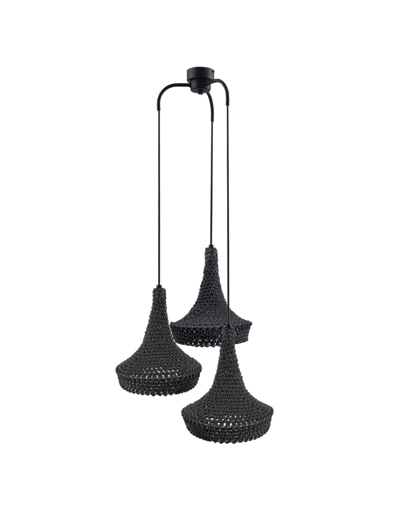 Shilo Lampa wisząca Mahaka 3 - Szara (500 mm) 5183