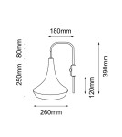 Shilo Kinkiet Mahaka - Czarny (390 mm) 4031 Shilo Kinkiet Mahaka - Czarny (390 mm) 4031