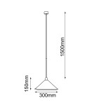 Shilo Lampa wisząca Merto 1 - Czarna (300 mm) 5065 Shilo Lampa wisząca Merto 1 - Czarna (300 mm) 5065