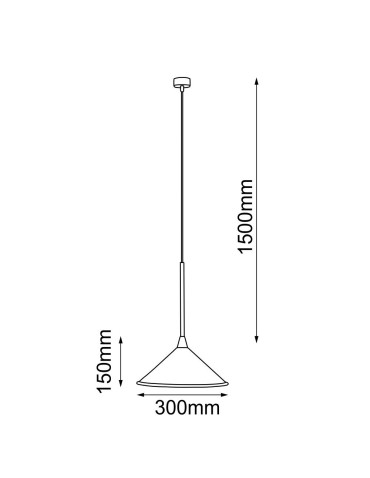 Shilo Lampa wisząca Merto 1 - Czarna (300 mm) 5065 - produkt 2