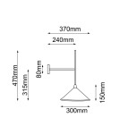 Kinkiety - Shilo Kinkiet Merto - Czarny (470 mm) 4019 - product 2