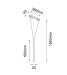 Lampy wiszące - Shilo Lampa wisząca Miaki 1 - Czarna (600 mm) 5162 - product 2