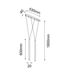 Lampy wiszące - Shilo Lampa wisząca Miaki 2 - Czarna (600 mm) 5165 - product 2
