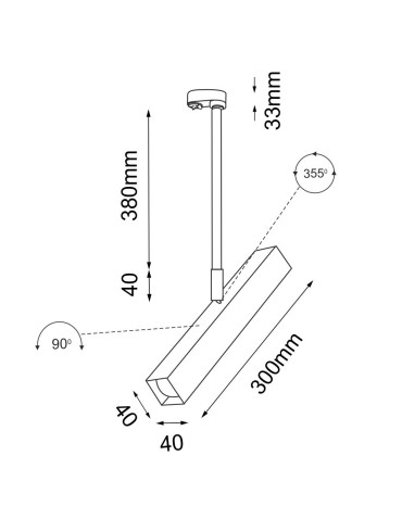 Shilo Spot Mitsuma T - Czarny - Szynoprzewód 3F 230V 7990 - produkt 2