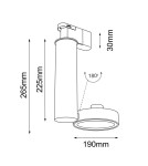 Lampy do szynoprzewodów 3 fazowych - Shilo Spot Natori - Biały - Szynoprzewód 3F 230V 7691 - product 2