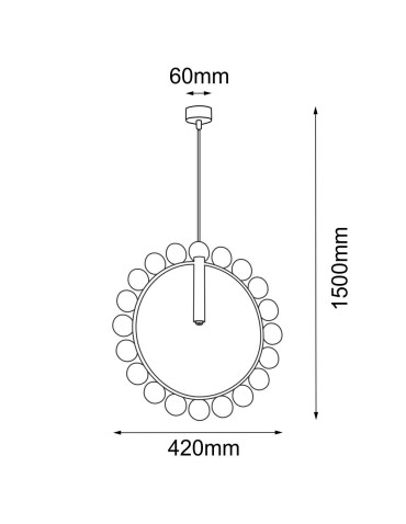 Shilo Lampa wisząca no. O - Czarna (420 mm) 5060 - produkt 2