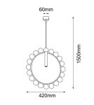 Shilo Lampa wisząca no. O - Platyna mat (420 mm) 5061 Shilo Lampa wisząca no. O - Platyna mat (420 mm) 5061