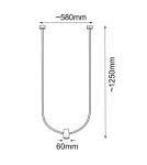 Lampy wiszące designerskie - Shilo Lampa wisząca no. C - Platyna mat (580 mm) 5081 - product 2