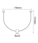 Lampy wiszące designerskie - Shilo Lampa wisząca no. C - Platyna mat (760 mm) 5082 - product 2