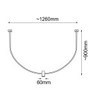 Lampy wiszące designerskie - Shilo Lampa wisząca no. C - Platyna mat (1260 mm) 5084 - product 2