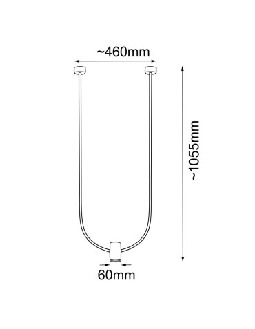 Shilo Lampa wisząca no. C - Czarna (460 mm) 5085 - produkt 2