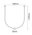 Shilo Lampa wisząca no. C - Czarna (860 mm) 5088 Shilo Lampa wisząca no. C - Czarna (860 mm) 5088