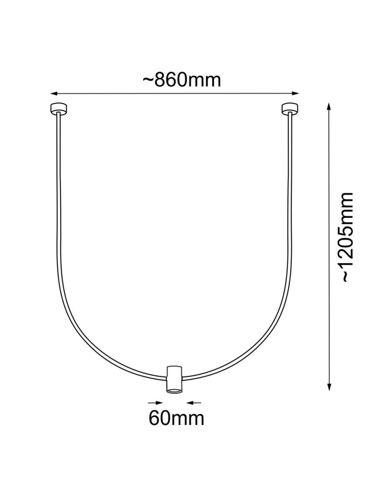Shilo Lampa wisząca no. C - Czarna (860 mm) 5088 Shilo Lampa wisząca no. C - Czarna (860 mm) 5088
