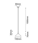 Lampy wiszące małe - Shilo Lampa wisząca no. Ai - Biała (155 mm) 5167 - product 2
