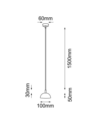 Shilo Lampa wisząca no. Di - Biała (100 mm) 5161 - produkt 2
