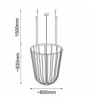 Lampy wiszące - Shilo Lampa wisząca no. moon O Z - Platyna mat (800 mm) 5142 - product 2