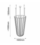 Lampy wiszące - Shilo Lampa wisząca no. moon A Z - Platyna mat (600 mm) 5144 - product 2