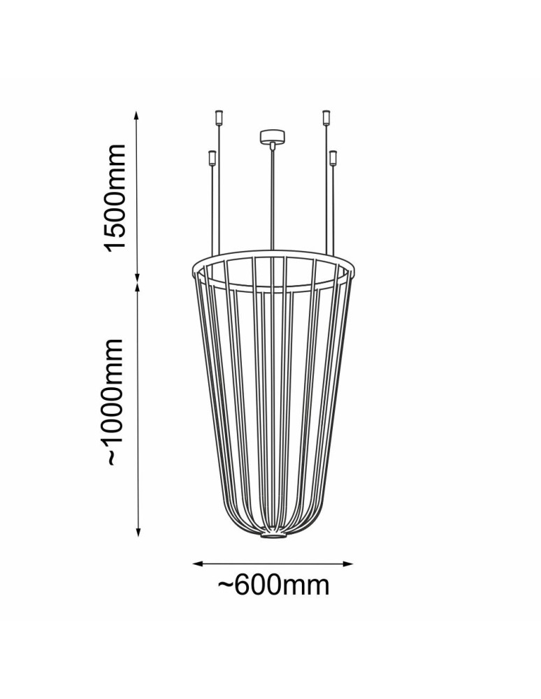 Lampy wiszące - Shilo Lampa wisząca no. moon A Z - Czarna (600 mm) 5145 - product kolory-swiatla.pl 2