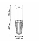 Shilo Lampa wisząca no. moon I Z - Czarna (400 mm) 5147 Shilo Lampa wisząca no. moon I Z - Czarna (400 mm) 5147
