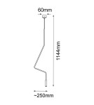 Shilo Lampa wisząca no. Vi 1 - Czarna (1144 mm) 5139 Shilo Lampa wisząca no. Vi 1 - Czarna (1144 mm) 5139