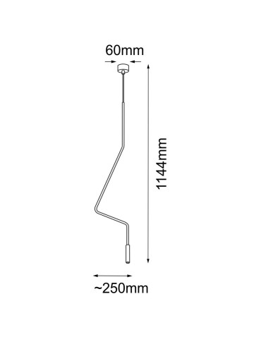 Shilo Lampa wisząca no. Vi 1 - Czarna (1144 mm) 5139 - produkt 2