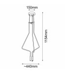 Shilo Lampa wisząca no. Vi 3 - Czarna (1154 mm) 5140 Shilo Lampa wisząca no. Vi 3 - Czarna (1154 mm) 5140