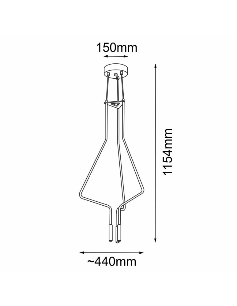 Shilo Lampa wisząca no. Vi 3 - Czarna (1154 mm) 5140 Shilo Lampa wisząca no. Vi 3 - Czarna (1154 mm) 5140