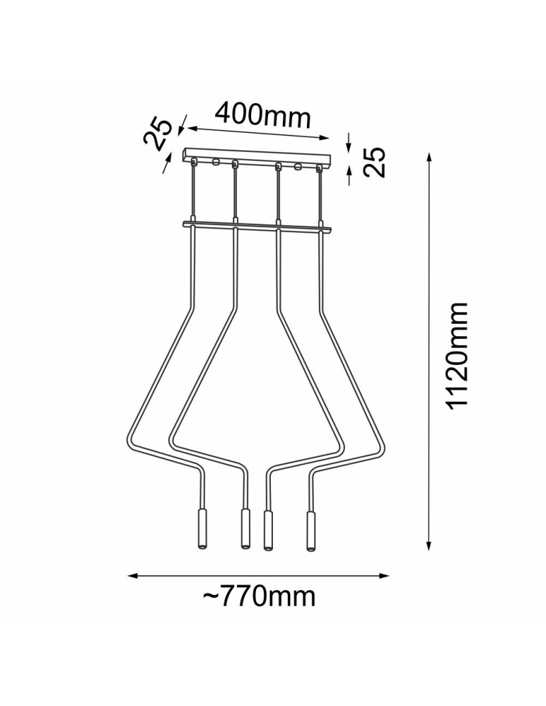 Lampy wiszące - Shilo Lampa wisząca no. Vi 4 - Czarna (1120 mm) 5141 - product kolory-swiatla.pl 2