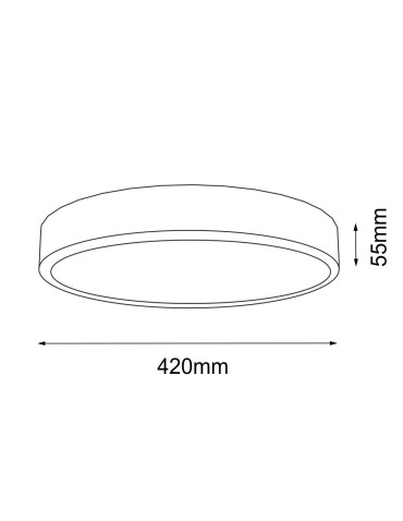 Shilo Plafon Nomi - Czarny (420 mm) 4000K 8446 - produkt 2